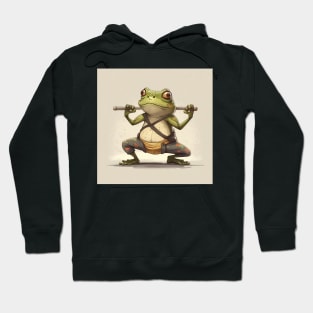 Cute frog doing yoga pose Hoodie